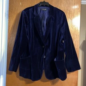 Lane Bryant Eggplant Crush Velvet Blazer